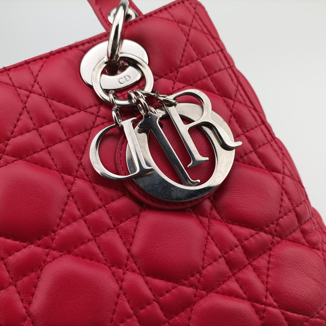 Lady DiorRedlambskin18-MA-1115レディディオールレッドラムスキン18-MA-1115