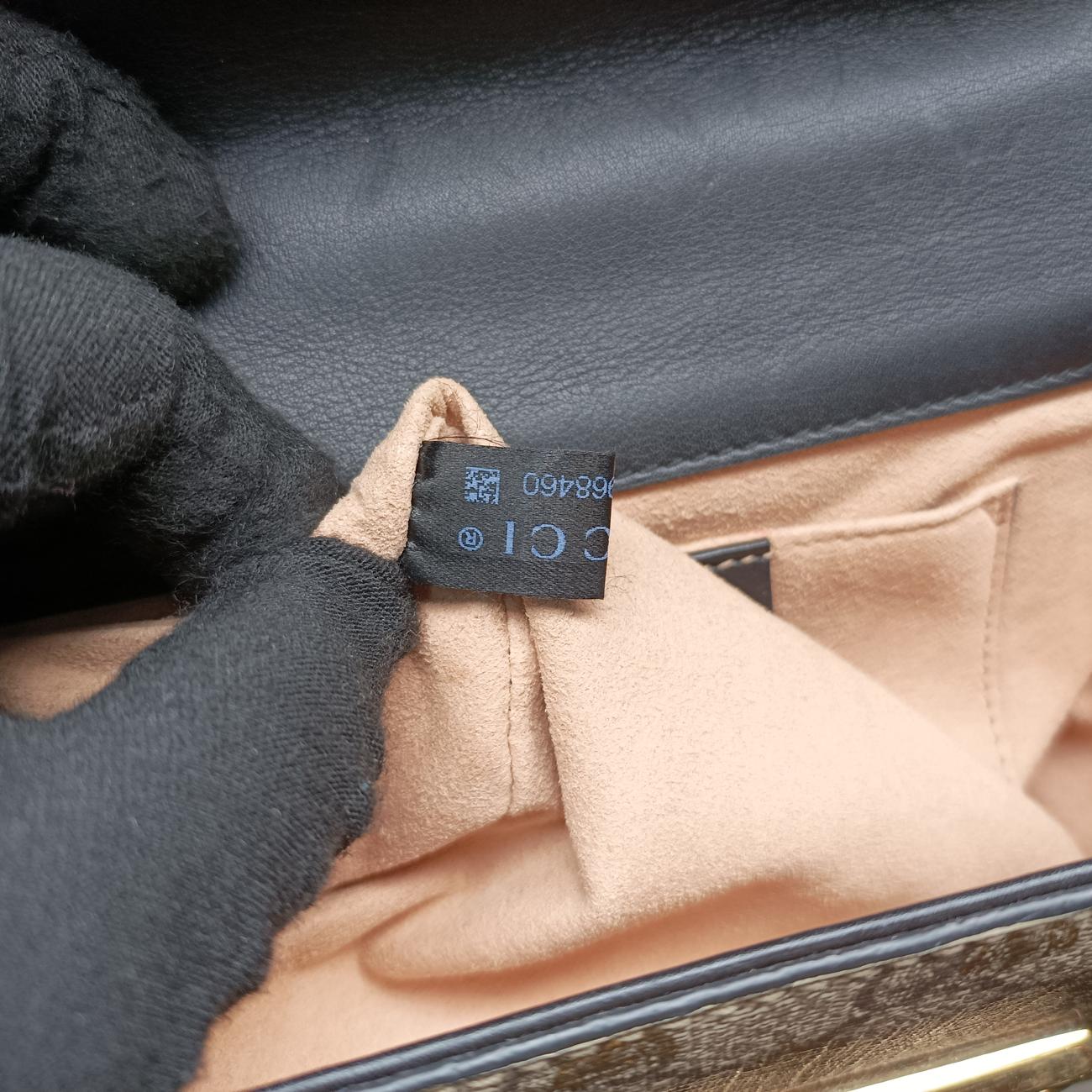 Padlock beige×black PVC coated canvas 409487 A030968460パドロック ベージュ×ブラック PVCコーティングキャンバス 409487 A030968460