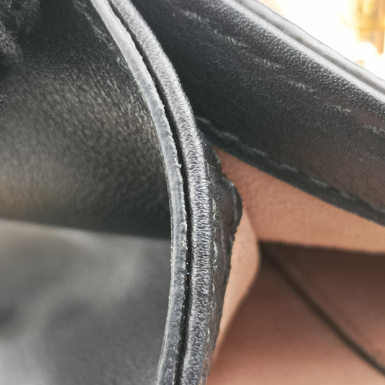 Padlock beige×black PVC coated canvas 409487 A030968460パドロック ベージュ×ブラック PVCコーティングキャンバス 409487 A030968460