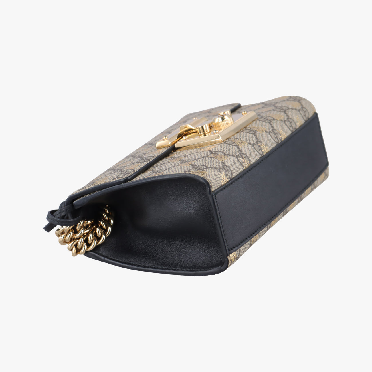 Padlock beige×black PVC coated canvas 409487 A030968460パドロック ベージュ×ブラック PVCコーティングキャンバス 409487 A030968460