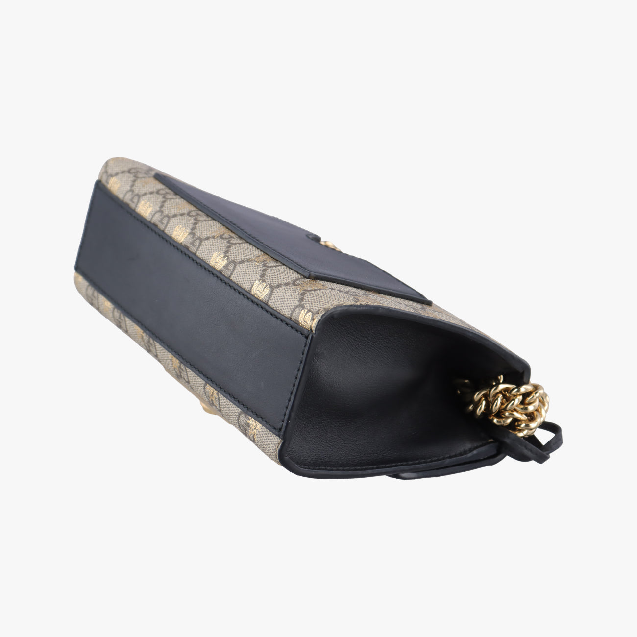 Padlock beige×black PVC coated canvas 409487 A030968460パドロック ベージュ×ブラック PVCコーティングキャンバス 409487 A030968460