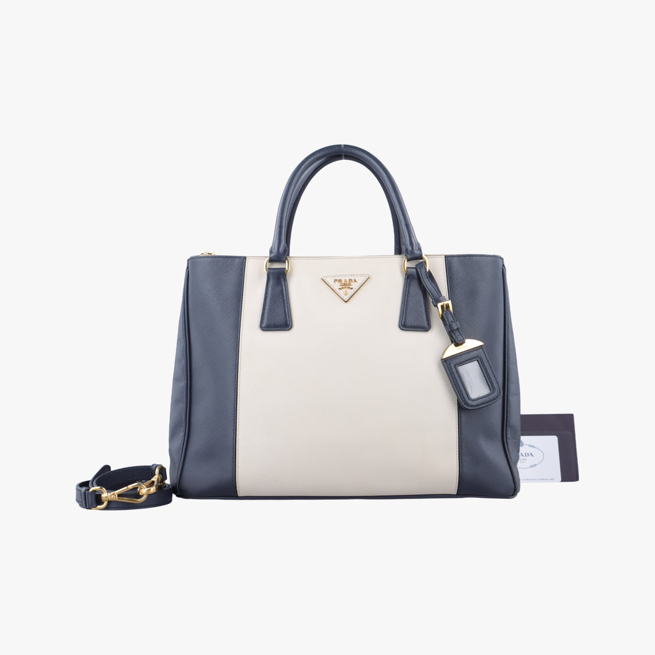 Galleria Navy×white SAFFIANO Leather B2274C 14/Aガレリア ネイビー×ホワイト サフィアーノレザー B2274C 14/A