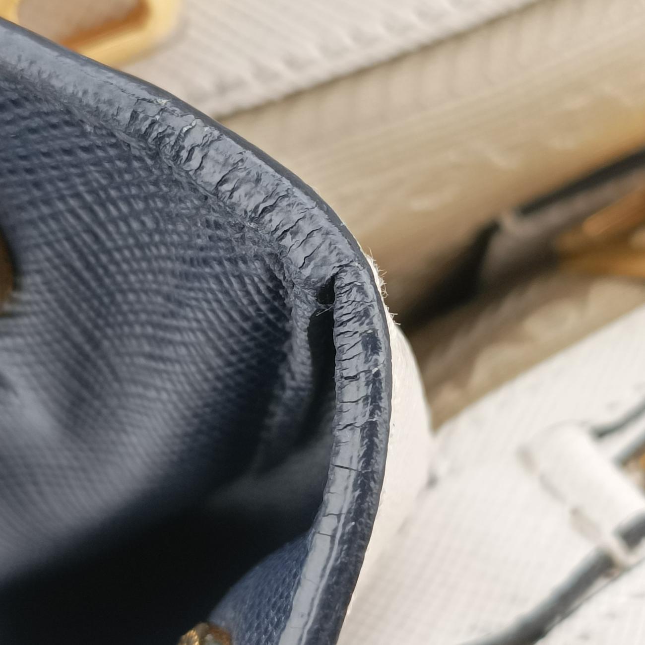Galleria Navy×white SAFFIANO Leather B2274C 14/Aガレリア ネイビー×ホワイト サフィアーノレザー B2274C 14/A