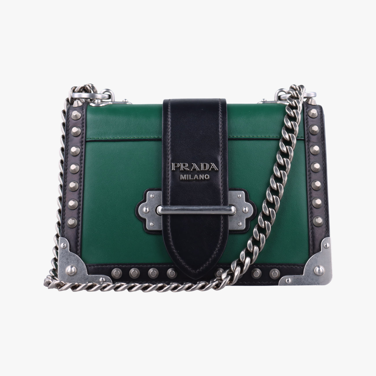 Cahier Green×Black Leather 1BH018 25カイエ グリーン×ブラック レザー 1BH018 25
