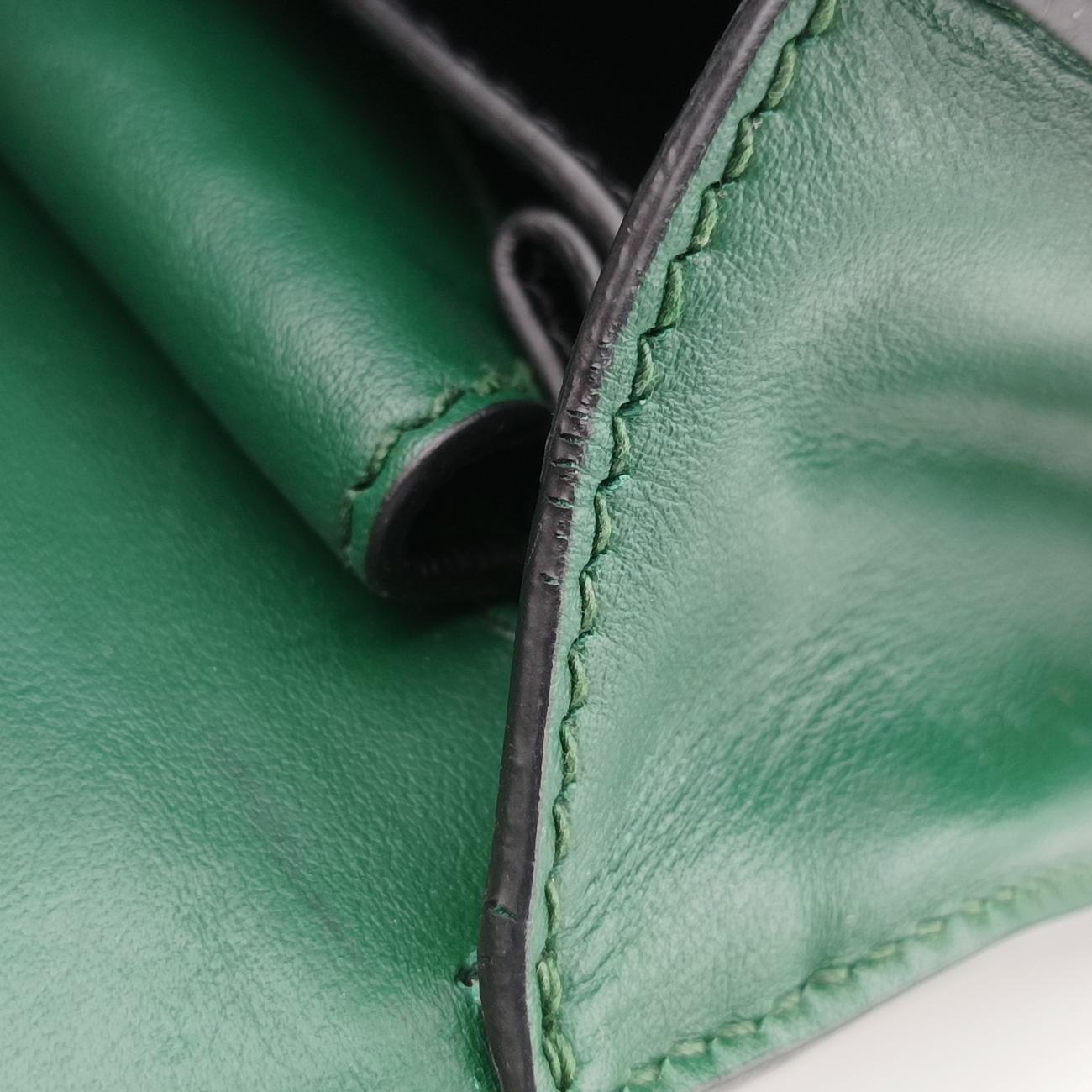 Cahier Green×Black Leather 1BH018 25カイエ グリーン×ブラック レザー 1BH018 25