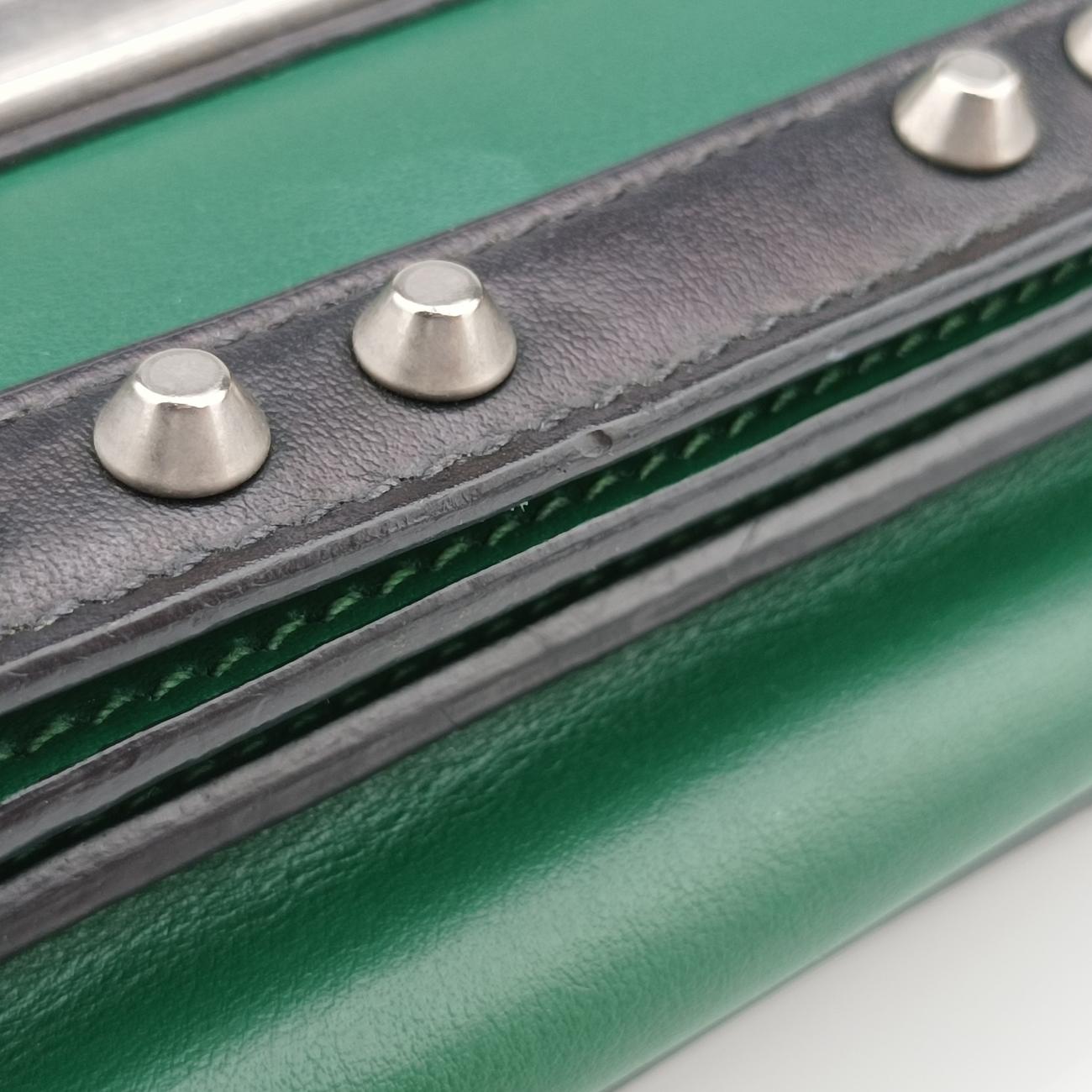 Cahier Green×Black Leather 1BH018 25カイエ グリーン×ブラック レザー 1BH018 25