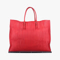 Quilted Papier A4 Tote Red Leather 236701.6502 515859キルティングペーパーA4トートバッグ レッド レザー 236701.6502 515859