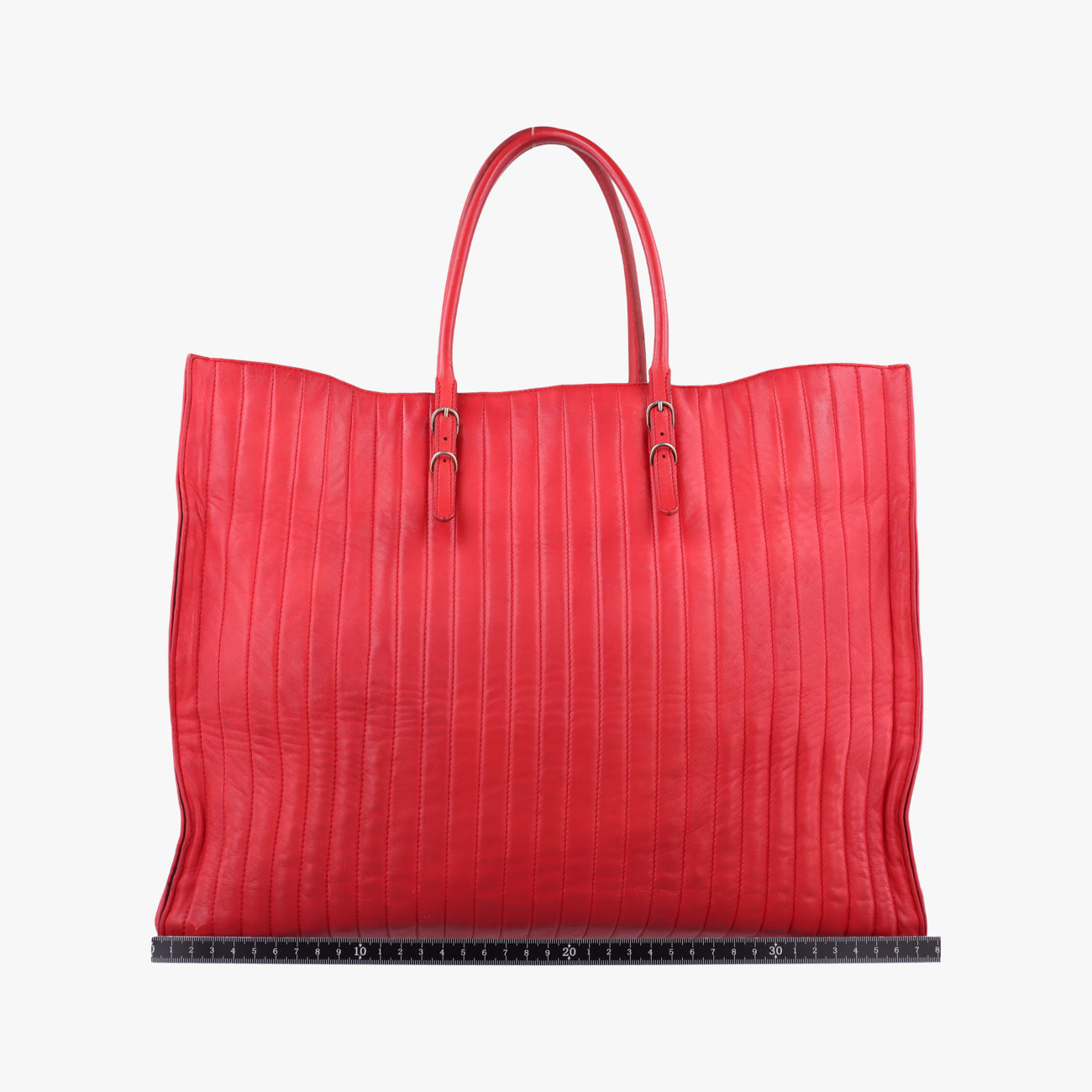Quilted Papier A4 Tote Red Leather 236701.6502 515859キルティングペーパーA4トートバッグ レッド レザー 236701.6502 515859