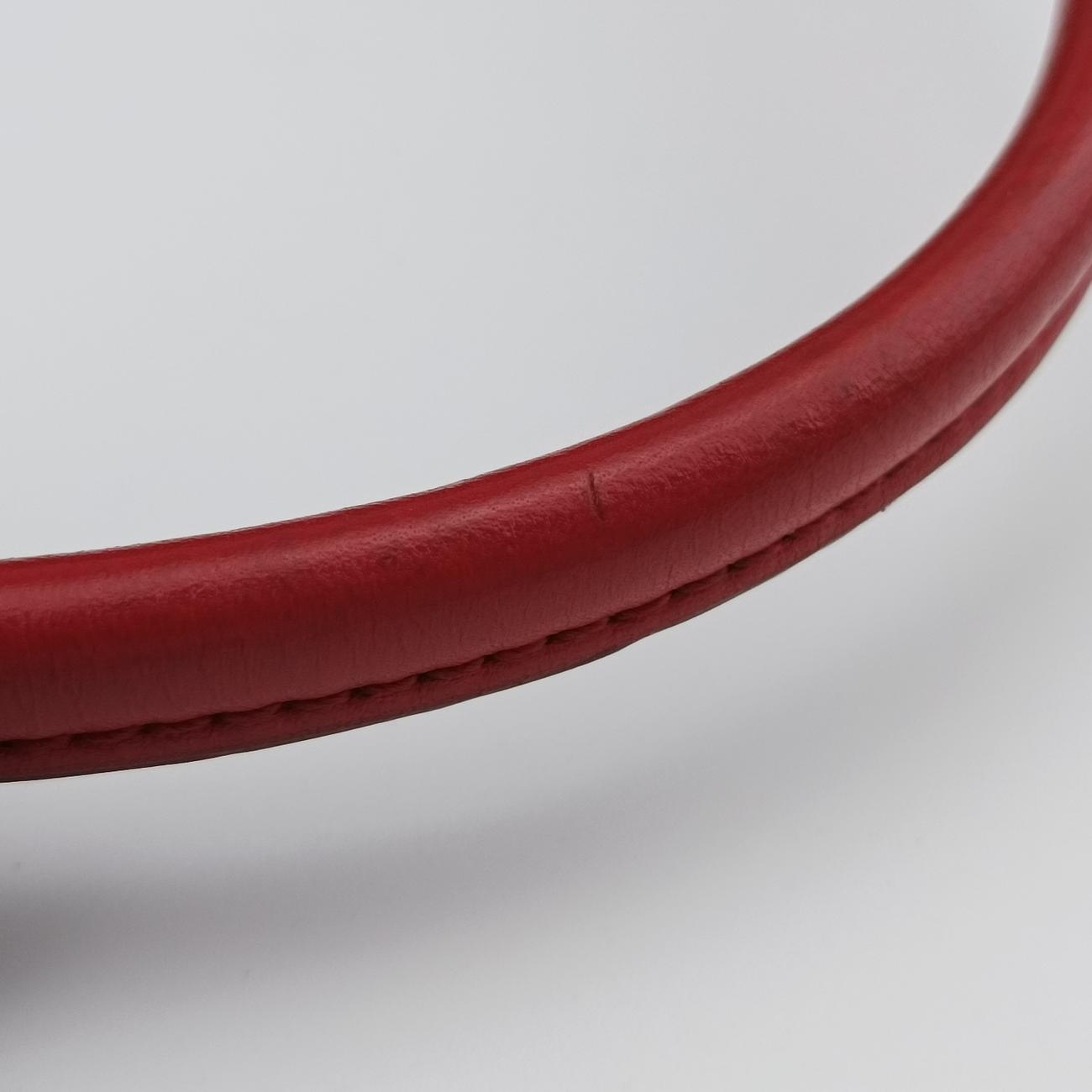 Quilted Papier A4 Tote Red Leather 236701.6502 515859キルティングペーパーA4トートバッグ レッド レザー 236701.6502 515859