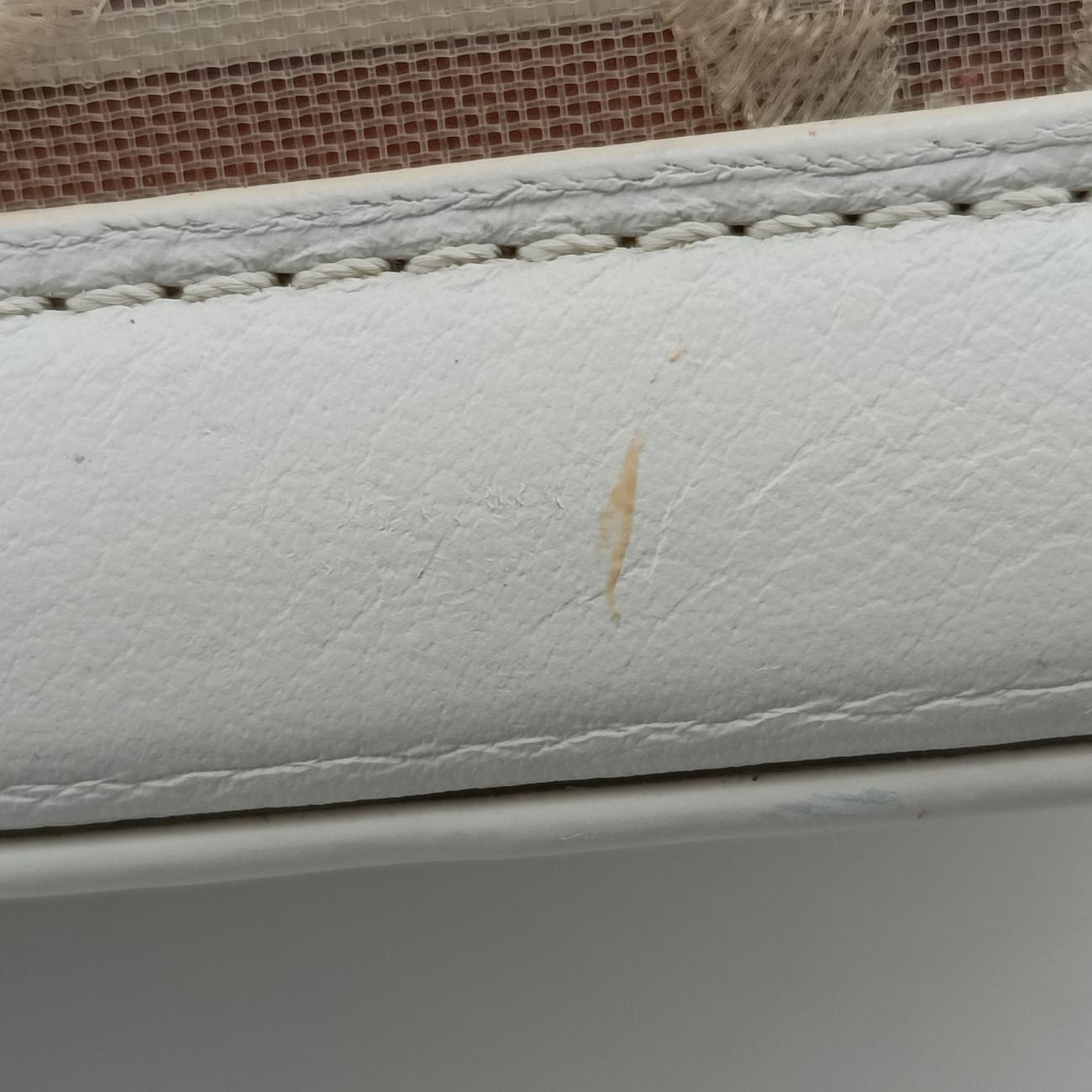 Transparence Lockit East West white Ikat nylon canvas× leather M40701 FO0142トランスペアレンス ロックイット イーストウエスト ホワイト イカットナイロンキャンバス×レザー M40701 FO0142