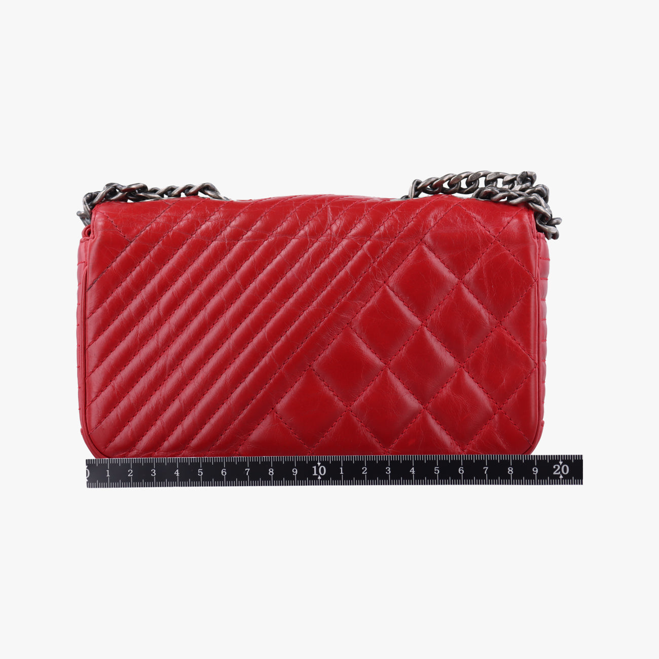 Coco Boy Flap Red lambskin 20640482ココボーイ シングルフラップ レッド ラムスキン A92796 20640482