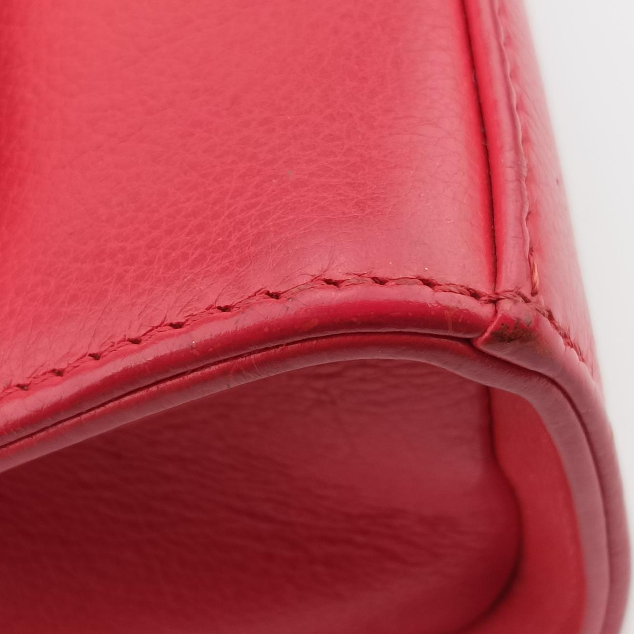 LABEL CLICK Diana Flap Matelasse Orange Leather A93701 23592928クリックラベル オレンジ レザー A93701 23592928