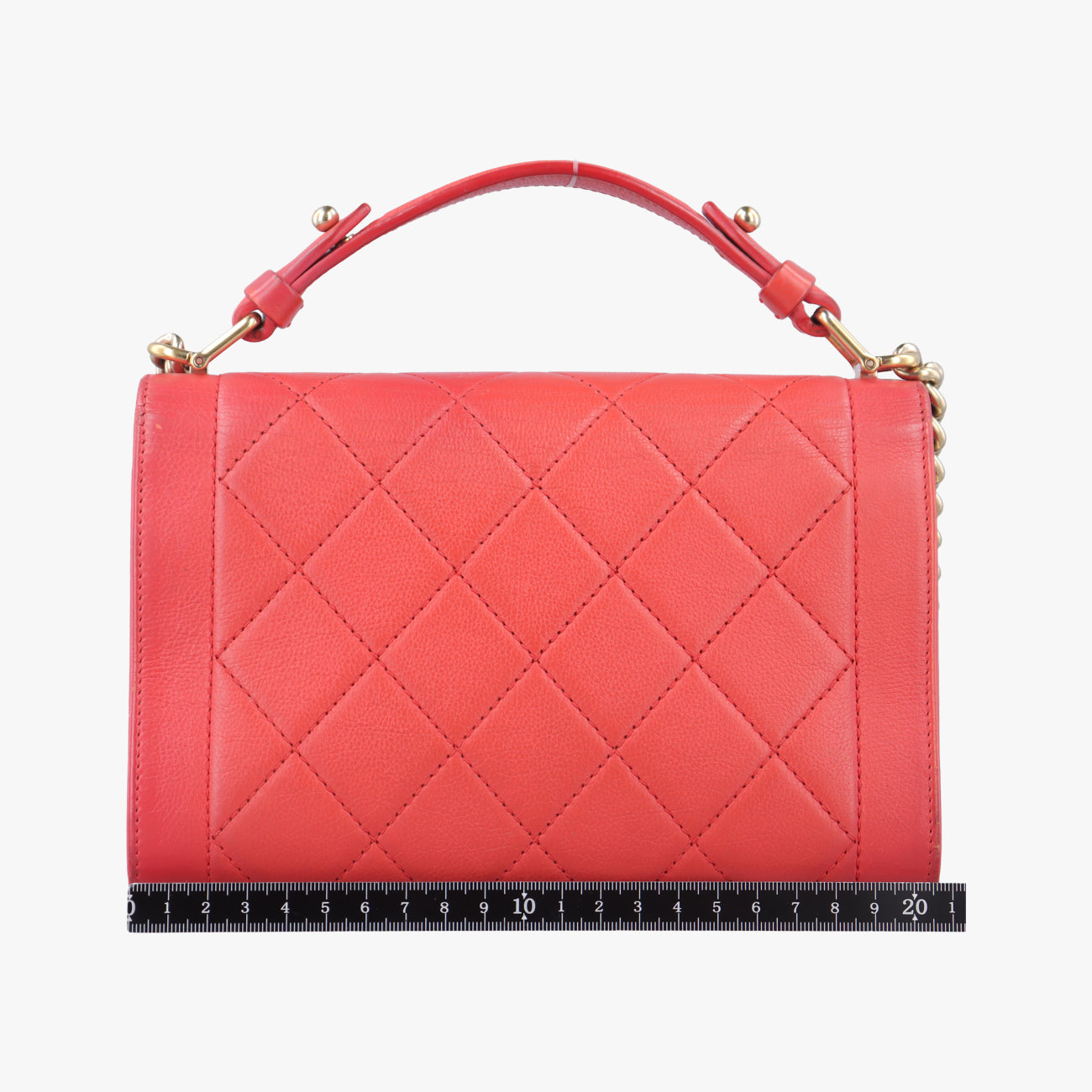 LABEL CLICK Diana Flap Matelasse Orange Leather A93701 23592928クリックラベル オレンジ レザー A93701 23592928