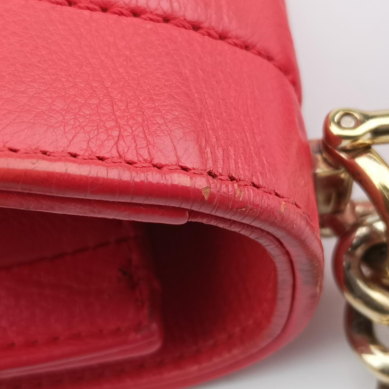 LABEL CLICK Diana Flap Matelasse Orange Leather A93701 23592928クリックラベル オレンジ レザー A93701 23592928