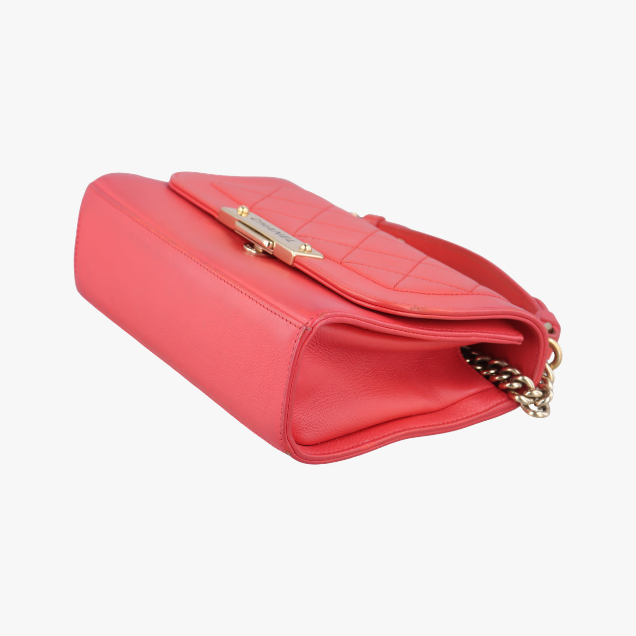 LABEL CLICK Diana Flap Matelasse Orange Leather A93701 23592928クリックラベル オレンジ レザー A93701 23592928