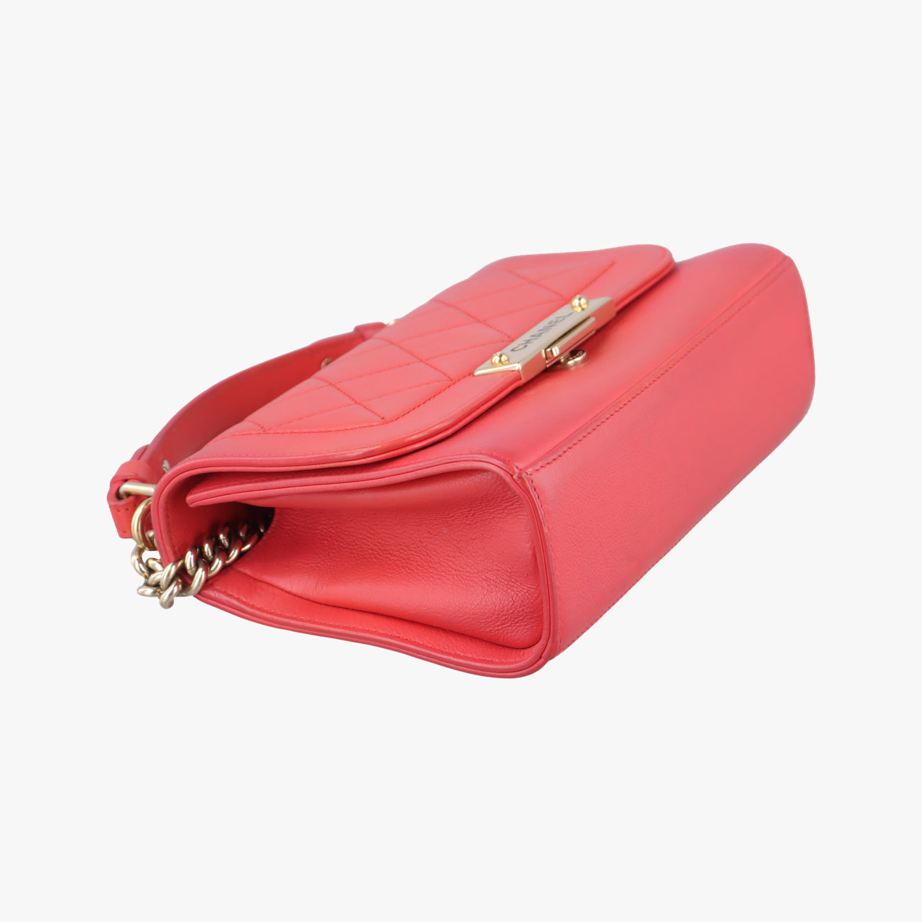 LABEL CLICK Diana Flap Matelasse Orange Leather A93701 23592928クリックラベル オレンジ レザー A93701 23592928