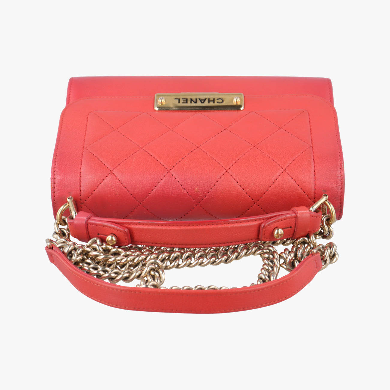 LABEL CLICK Diana Flap Matelasse Orange Leather A93701 23592928クリックラベル オレンジ レザー A93701 23592928