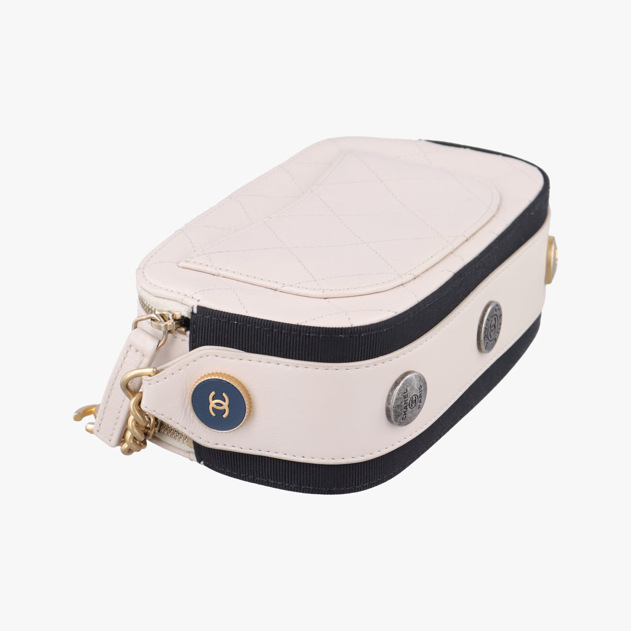 Button Up Double Zip Camera Pinkish Beige Leather 26387387ボタンアップダブルジップカメラ ピンキッシュベージュ レザー A57574 26387387