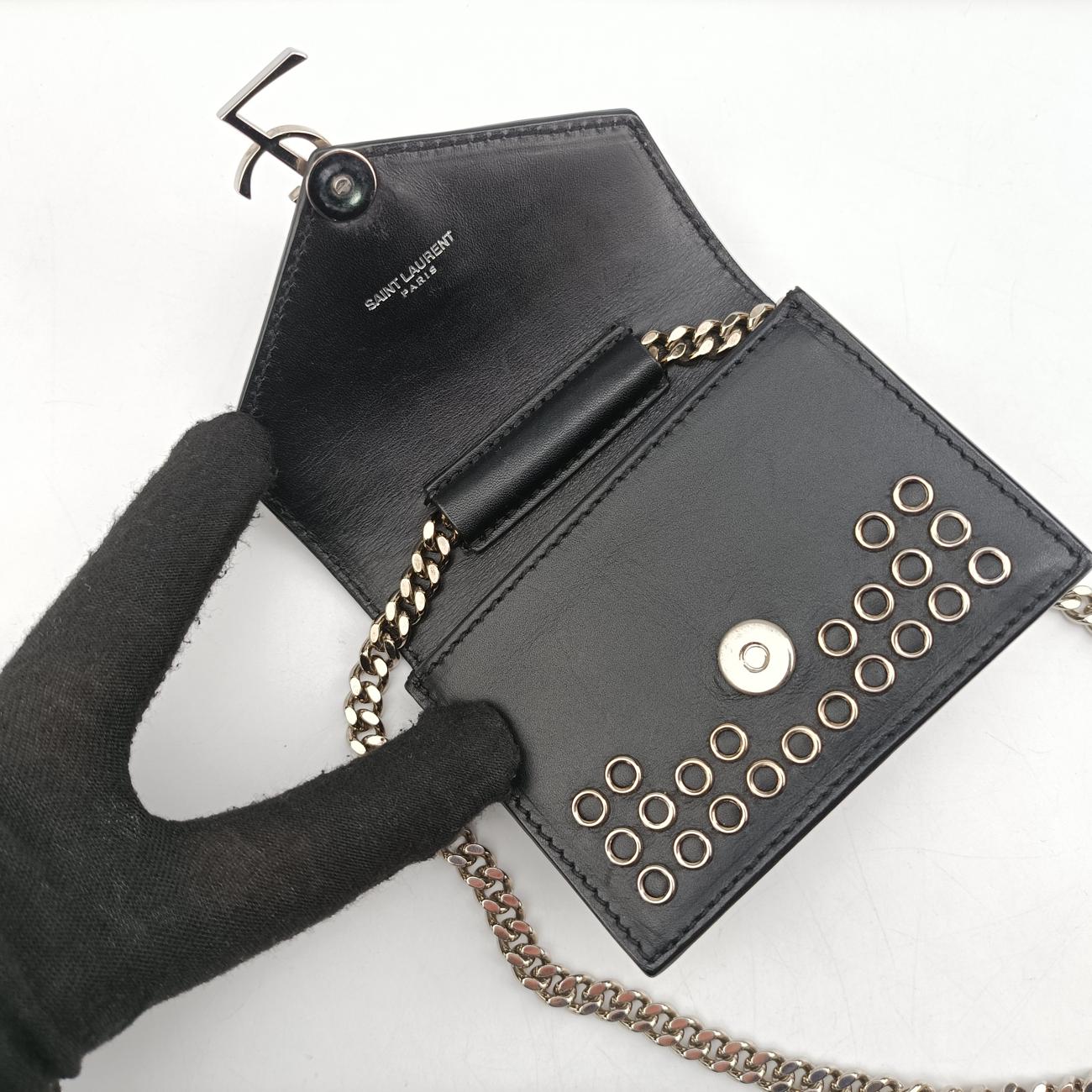 Studded flap Black Leather 347918 DPL347918.0114スタッズフラップ ブラック レザー 347918 DPL347918.0114