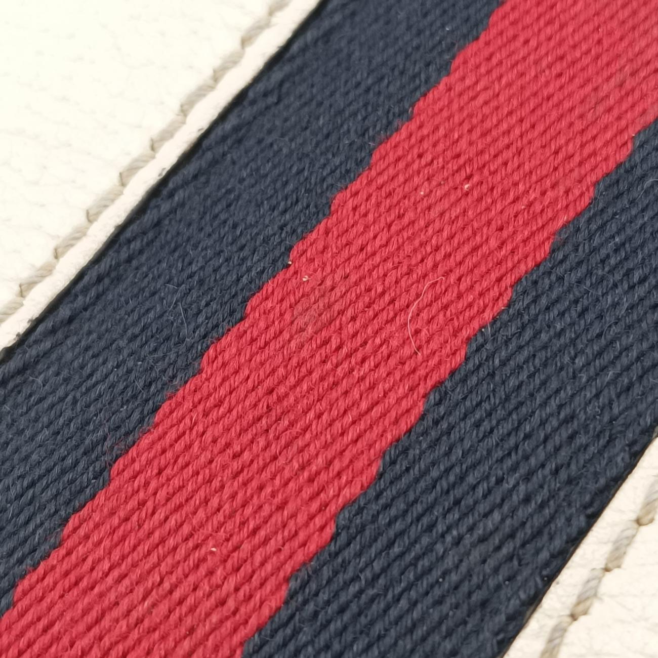 Ophidia White×red×navy Leather 550618 Lot number unknownオフィディア ホワイト×レッド×ネイビー レザー 550618 製番不明