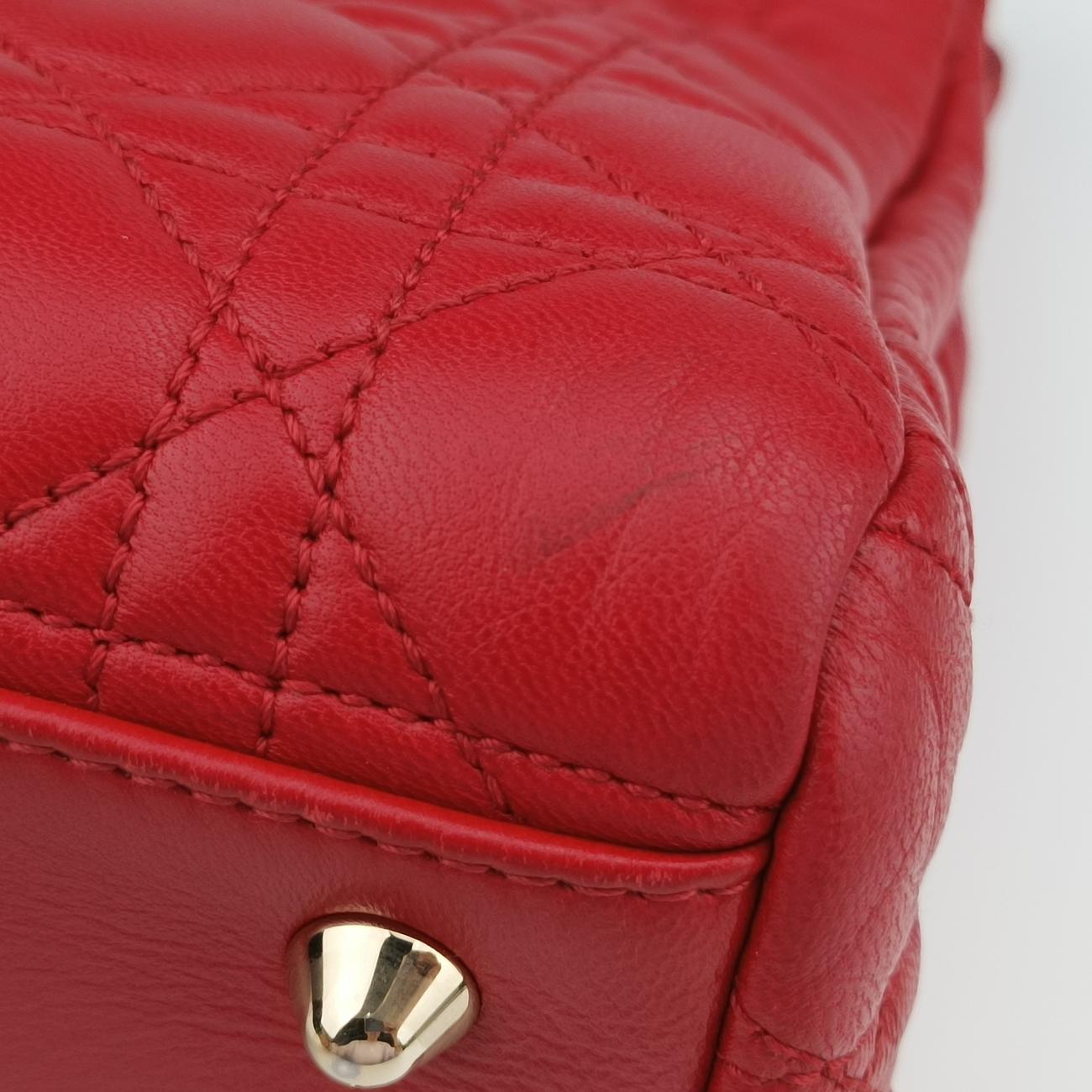 Cannage Dior Soft Shopping Red lambskin 01-BO-1103ディオールソフト レッド ラムスキン 01-BO-1103