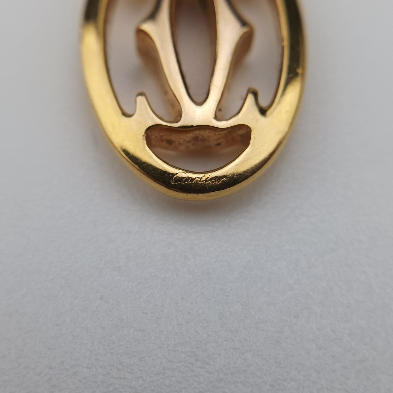 Logo Double C de Cartier Golden AU750 YH7923ロゴドゥーブルC ドゥ カルティエ ゴールド AU750 B7219200 YH7923