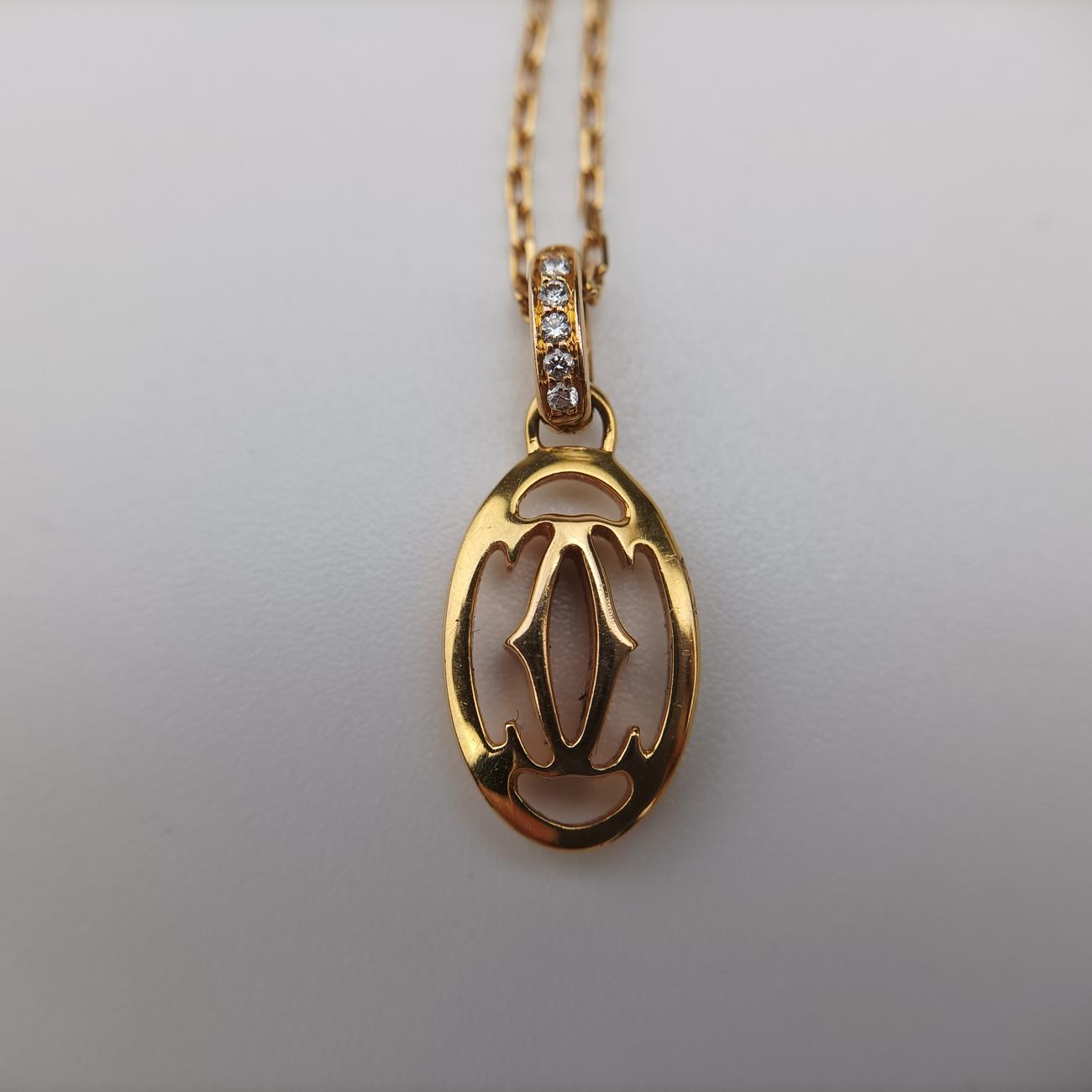 Logo Double C de Cartier Golden AU750 YH7923ロゴドゥーブルC ドゥ カルティエ ゴールド AU750 B7219200 YH7923