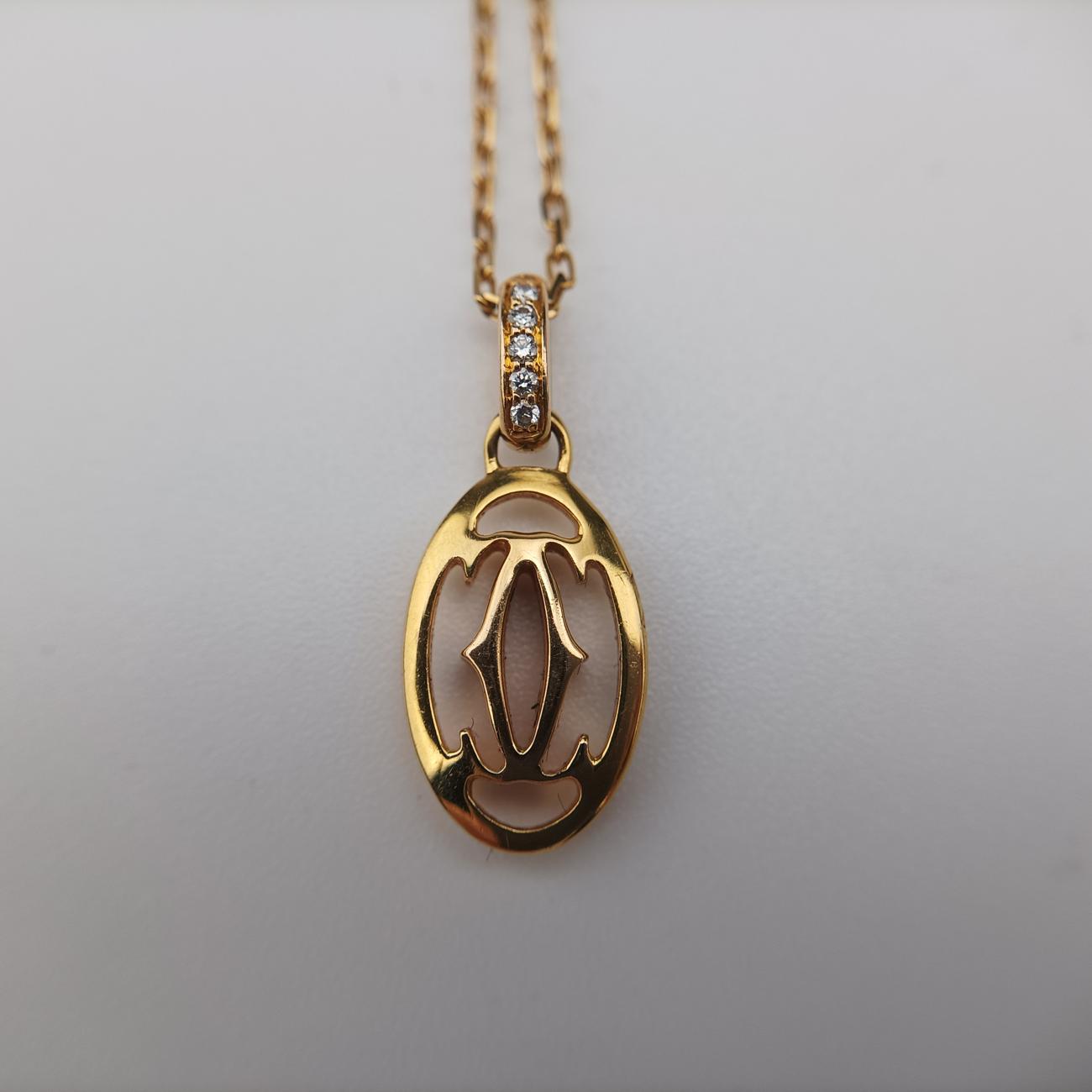 Logo Double C de Cartier Golden AU750 YH7923ロゴドゥーブルC ドゥ カルティエ ゴールド AU750 B7219200 YH7923