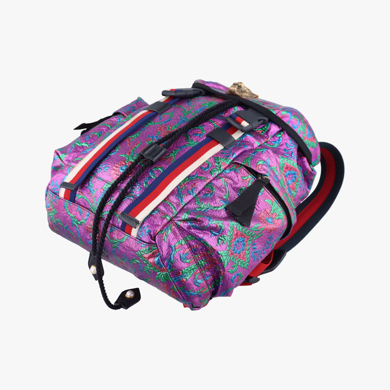 Brocade Techpack Tiger PurplexMulticolour PVC coated canvas 466467 E021641973ブロケード テックパック パープルxマルチカラー PVCコーティングキャンバス 466467 E021641973