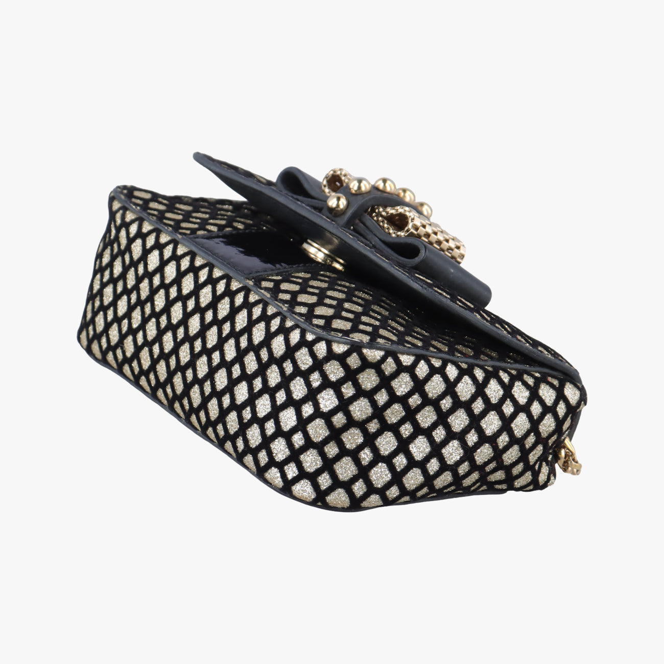 Glitter Accent Sweet CharityBlack × GoldLeather×Patentグリッターアクセント スイートチャリティブラック × ゴールドレザー×パテント