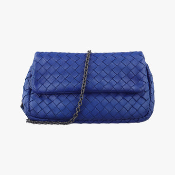 Intrecciato Blue lambskin B06894637Fイントレチャート ブルー ラムスキン B06894637F