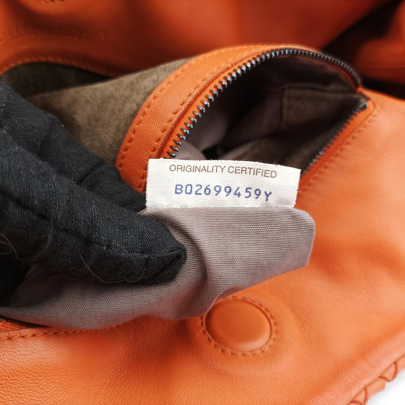 CAMPANA Intrecciato Orange lambskin B02699459Yカンパーナ イントレチャート オレンジ ラムスキン B02699459Y