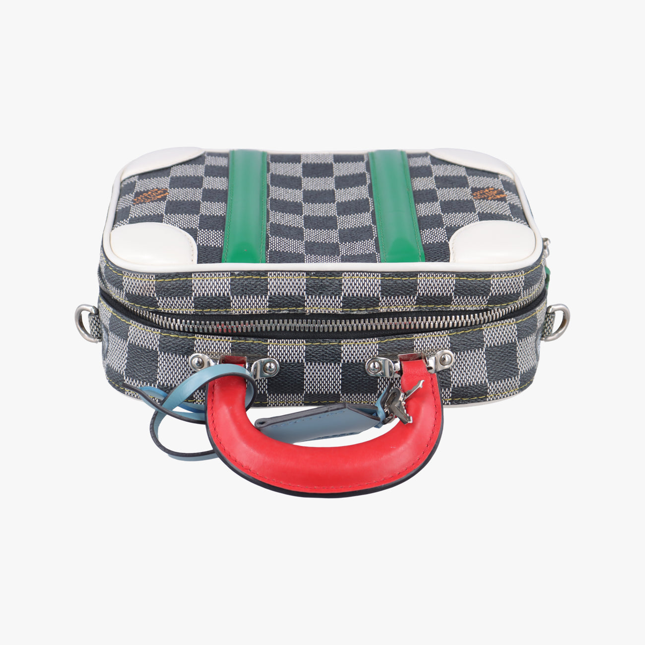 VALISETTE BB Noir x White x Multicolor Damier Multicolor×calf leather N40233 RI2159 ICチップヴァリゼットBB ノワール×ホワイト×マルチカラ ダミエ マルチカラー×カーフレザー N40233 RI2159 ICチップ