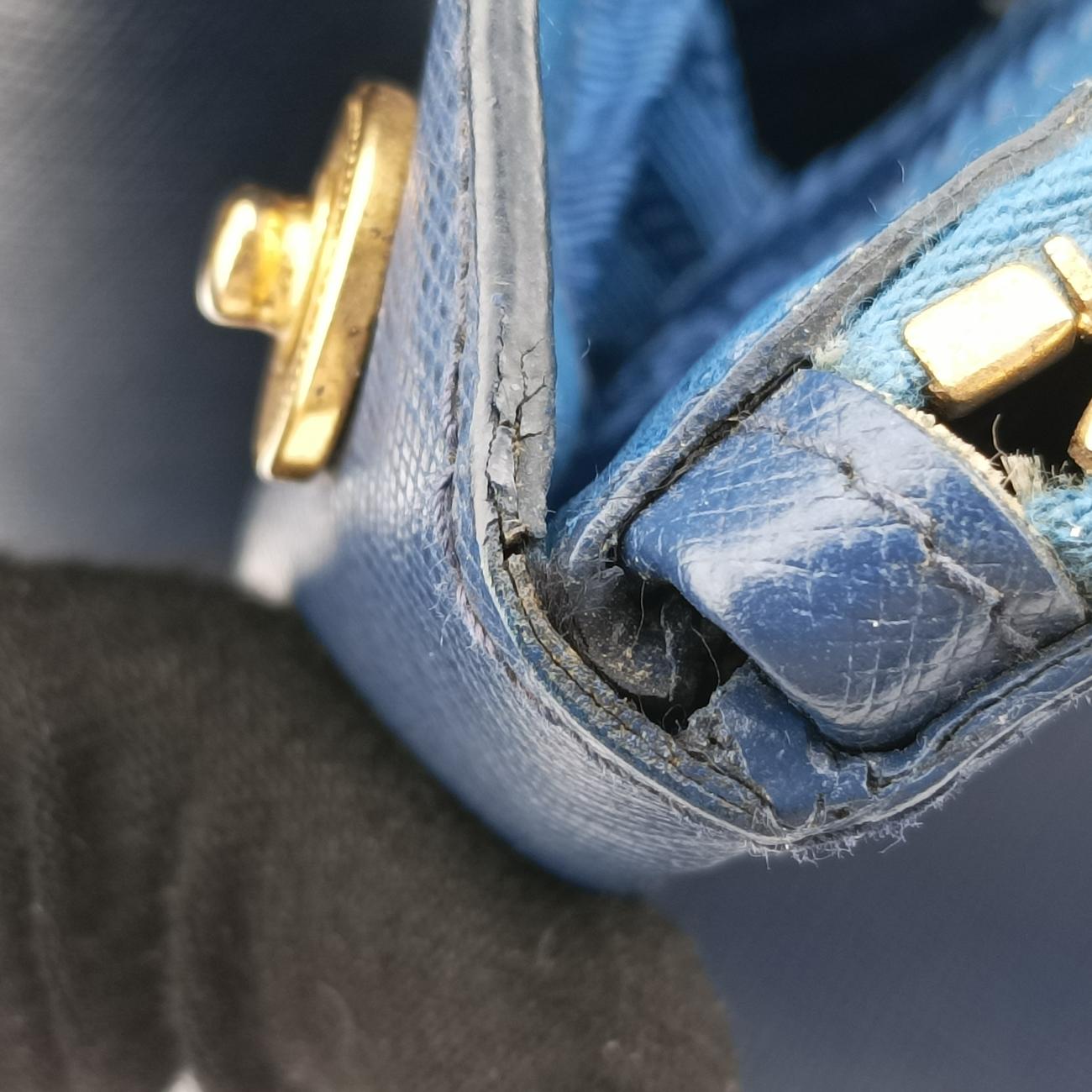 Galleria Blue×Navy SAFFIANO Leather B2274C 180 2ガレリア ブルー×ネイビー サフィアーノレザー B2274C 180 2