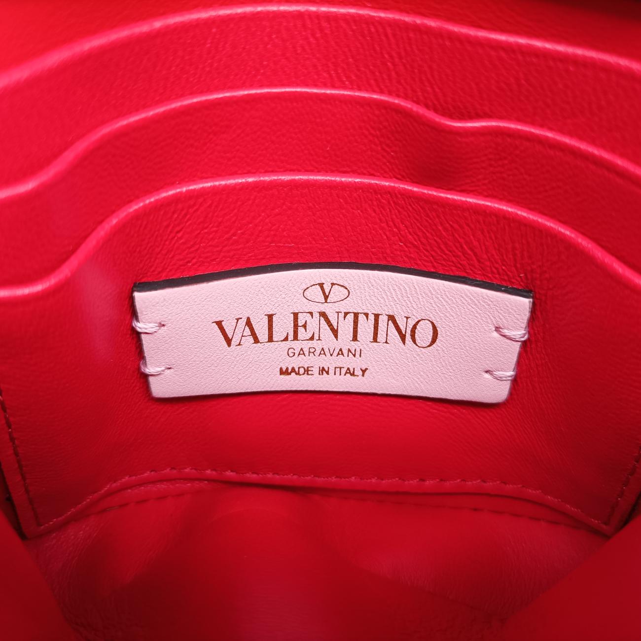 Galvani Roman Stud Flap Red Leather ICチップガルヴァーニ ローマン スタッド フラップ レッド レザー ICチップ