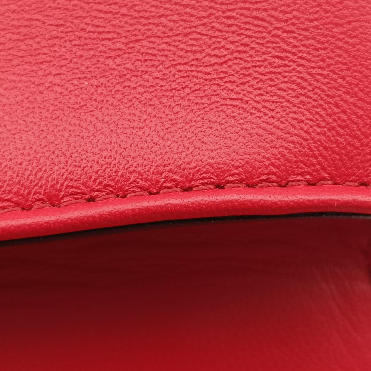 Galvani Roman Stud Flap Red Leather ICチップガルヴァーニ ローマン スタッド フラップ レッド レザー ICチップ