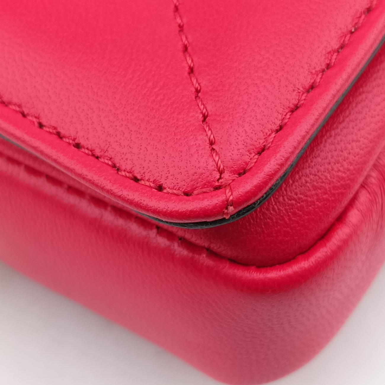 Galvani Roman Stud Flap Red Leather ICチップガルヴァーニ ローマン スタッド フラップ レッド レザー ICチップ