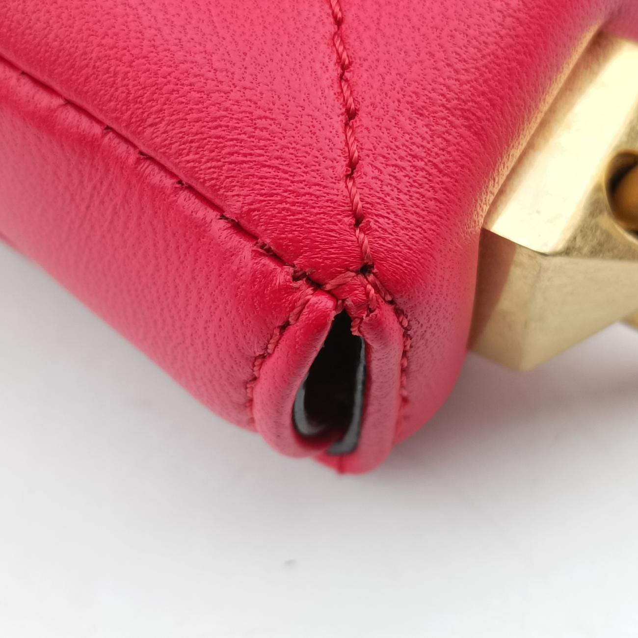 Galvani Roman Stud Flap Red Leather ICチップガルヴァーニ ローマン スタッド フラップ レッド レザー ICチップ