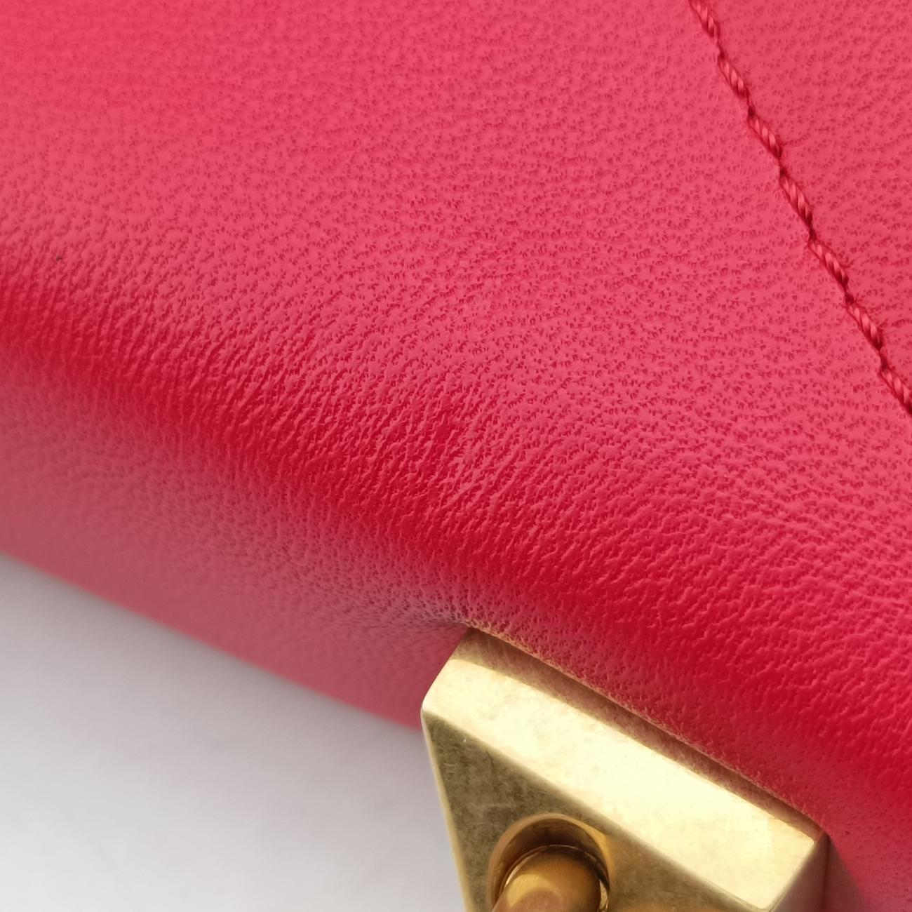 Galvani Roman Stud Flap Red Leather ICチップガルヴァーニ ローマン スタッド フラップ レッド レザー ICチップ