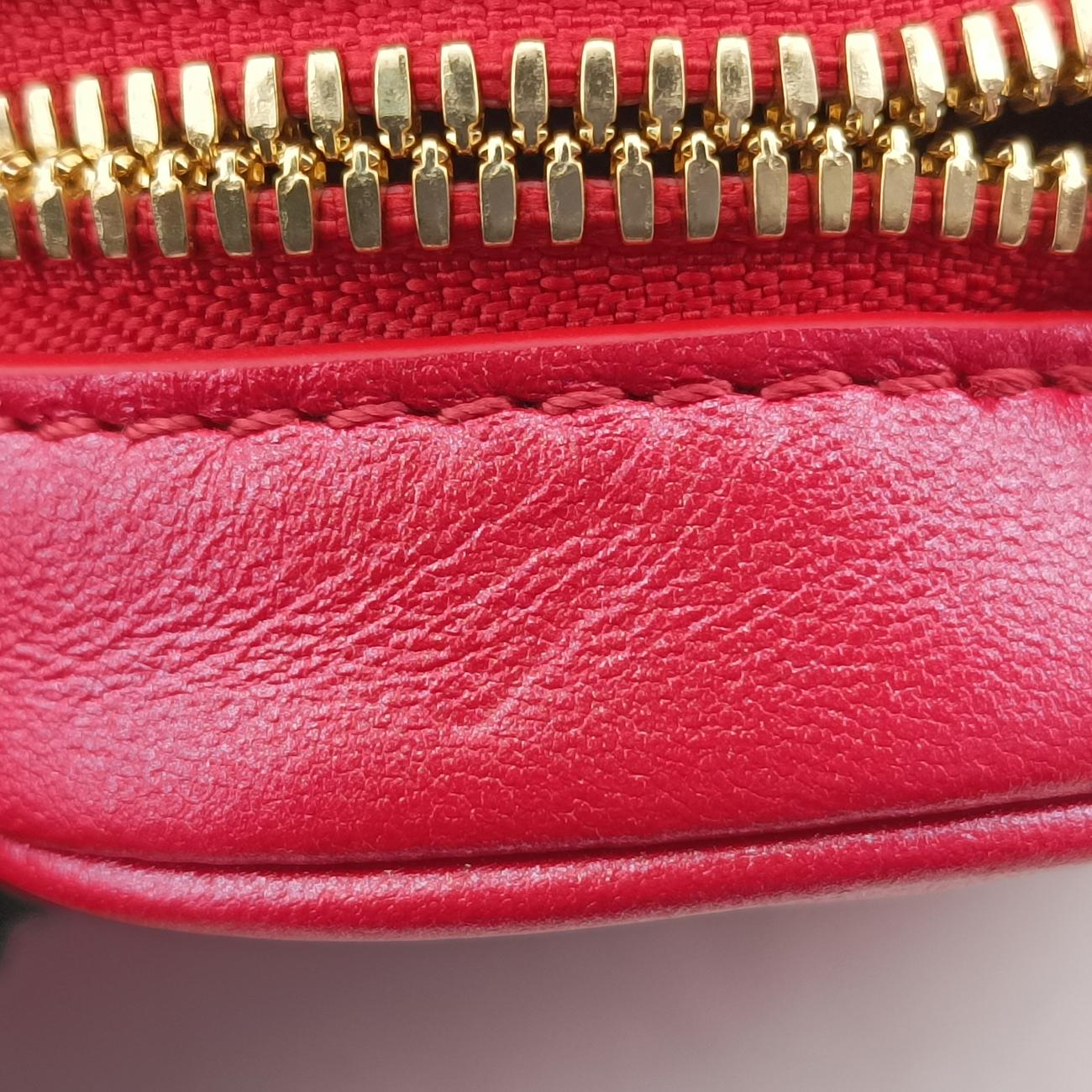 Heart on Chain Red Lambskin M80837 ICチップハートオンチェーン レッド ラムスキン M80837 ICチップ