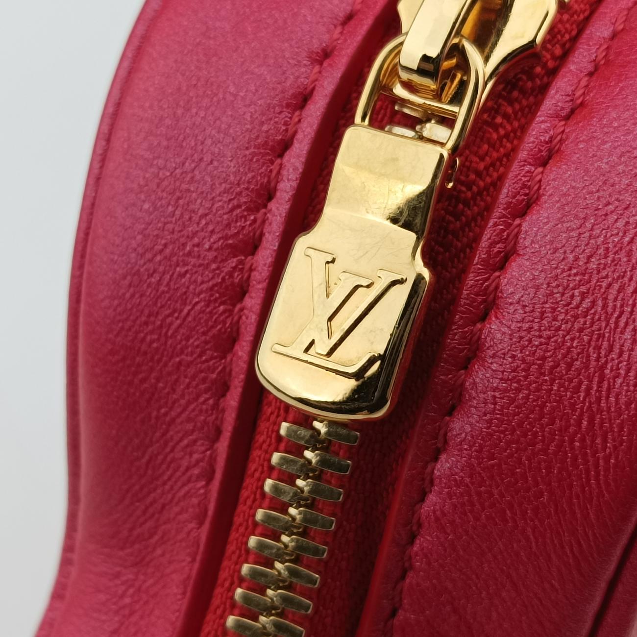 Heart on Chain Red Lambskin M80837 ICチップハートオンチェーン レッド ラムスキン M80837 ICチップ