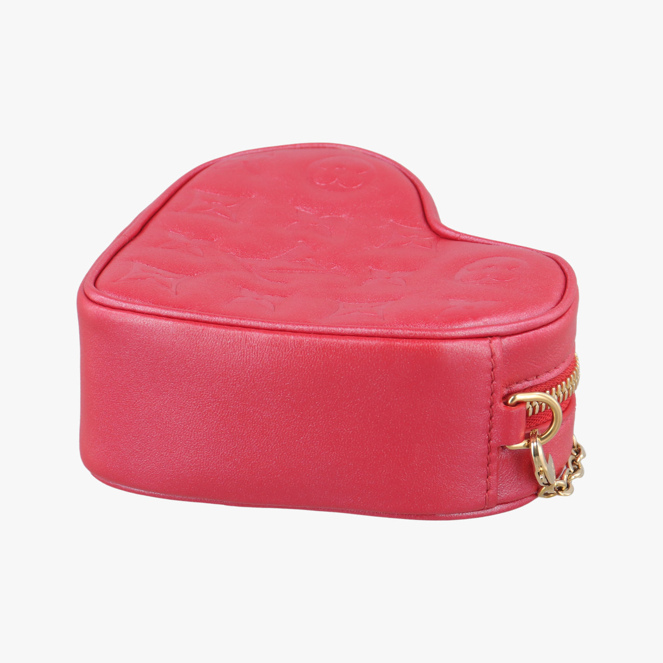 Heart on Chain Red Lambskin M80837 ICチップハートオンチェーン レッド ラムスキン M80837 ICチップ