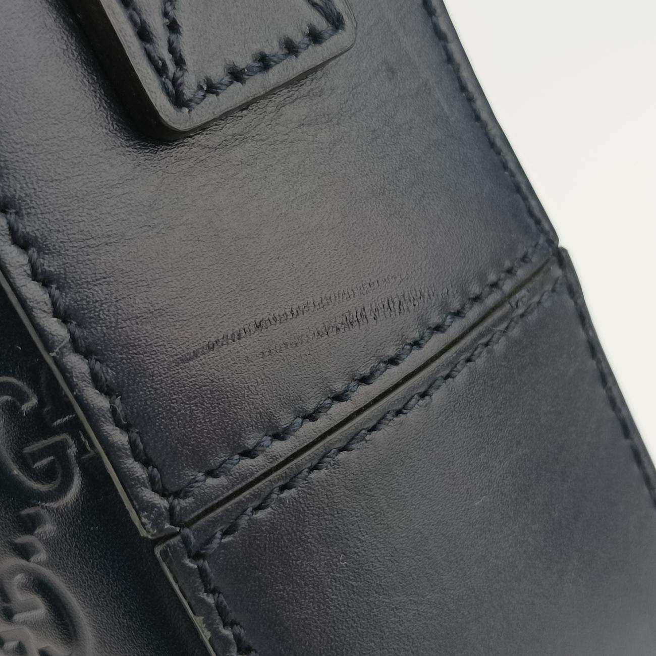 Guccissima Navy Leather 435322 B021456394グッチシマ ネイビー レザー 435322 B021456394