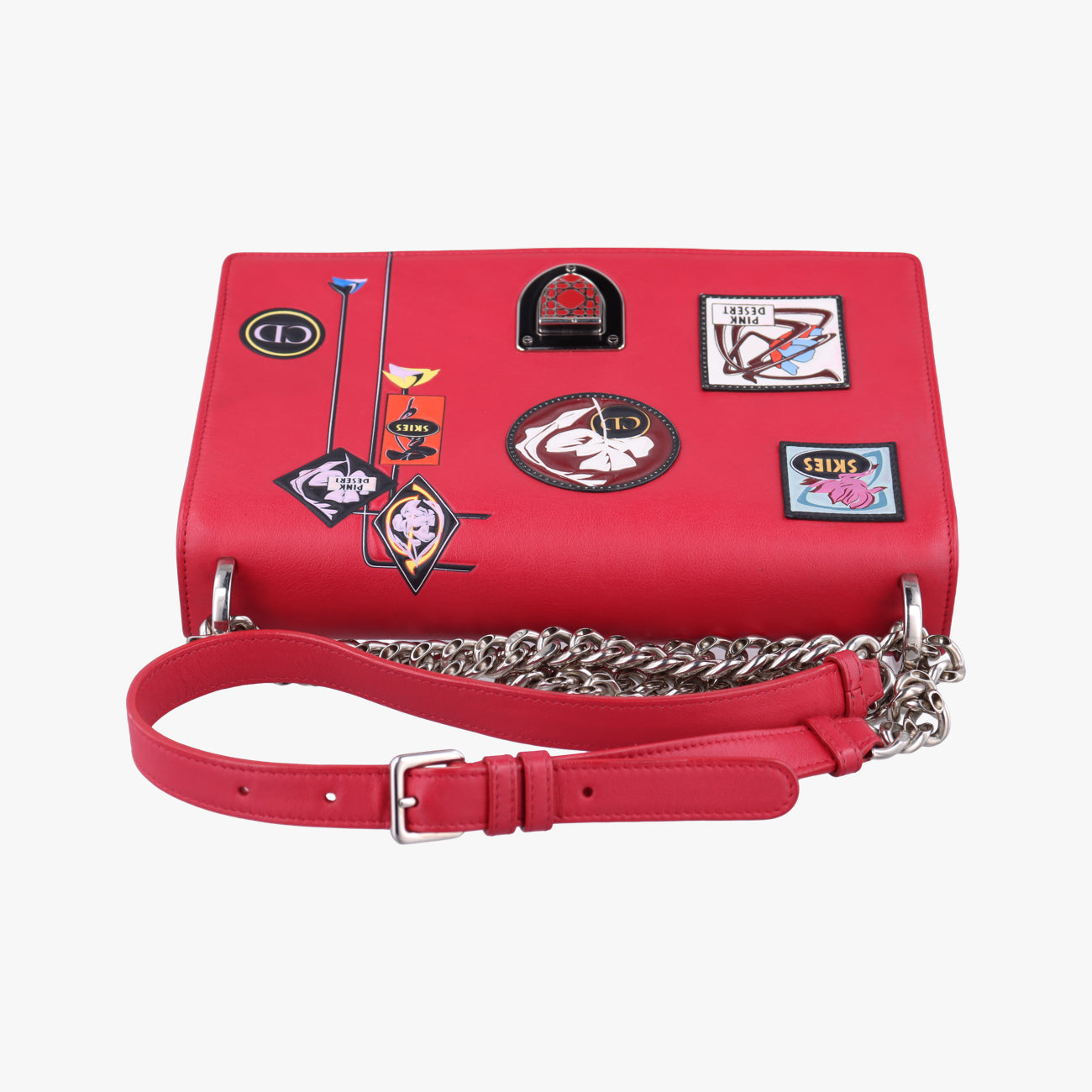 Patch Diorama Red×Multicolor Leather 02-MA-1102パッチ ディオラマ レッド×マルチカラー レザー 02-MA-1102
