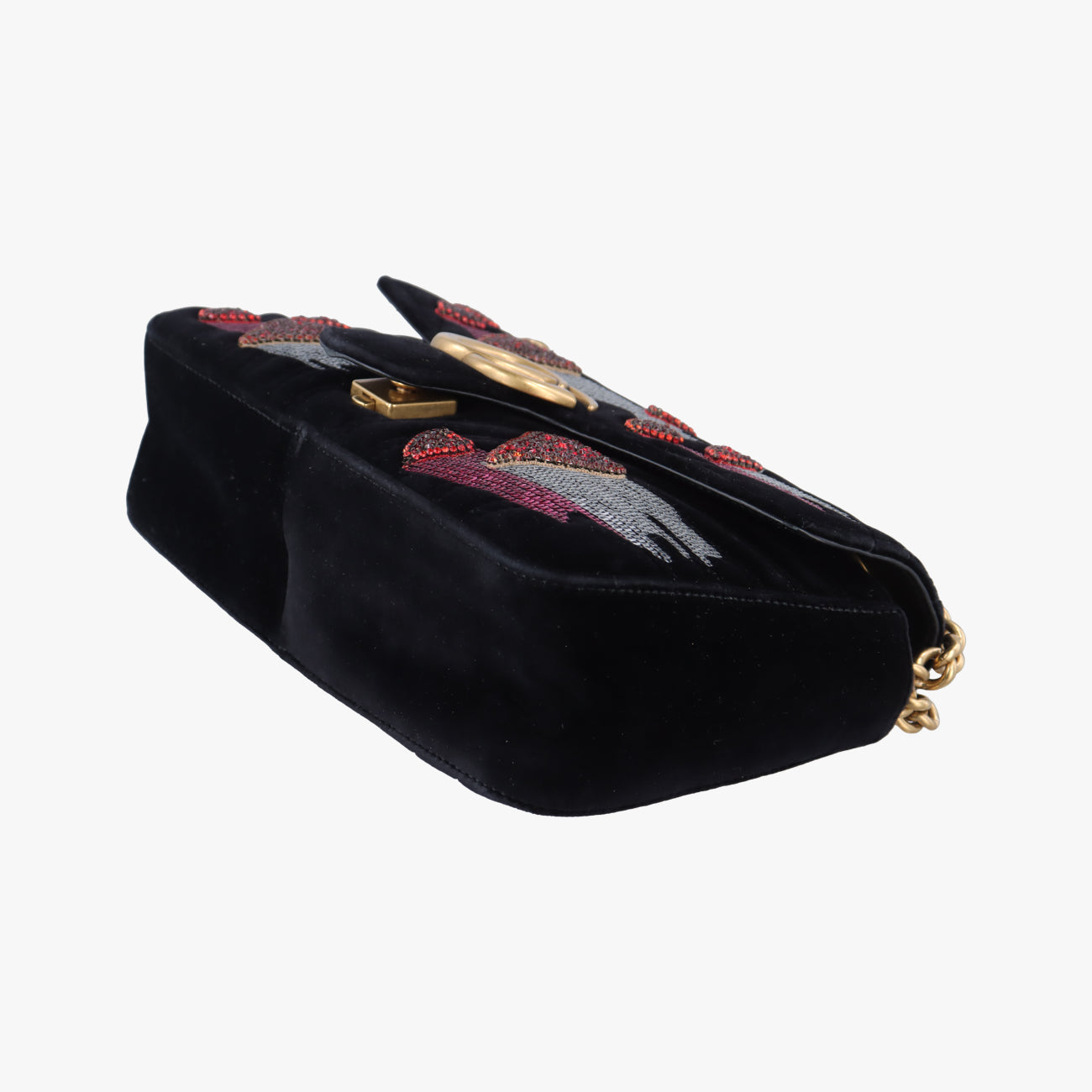 GG Marmont Black velour G025329507GGマーモント ブラック ベロア 443497 G025329507