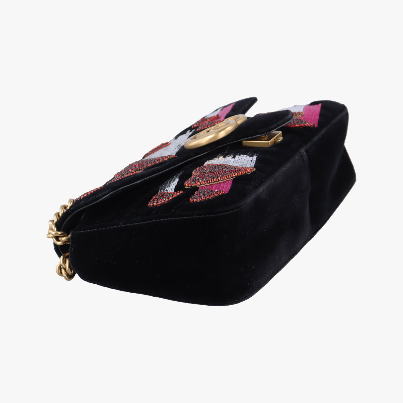 GG Marmont Black velour G025329507GGマーモント ブラック ベロア 443497 G025329507