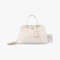 Large Promenade Satchel White SAFFIANO Leather BL0837 25ラージ プロムナード サッチェル ホワイト サフィアーノレザー BL0837 25