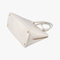 Large Promenade Satchel White SAFFIANO Leather BL0837 25ラージ プロムナード サッチェル ホワイト サフィアーノレザー BL0837 25