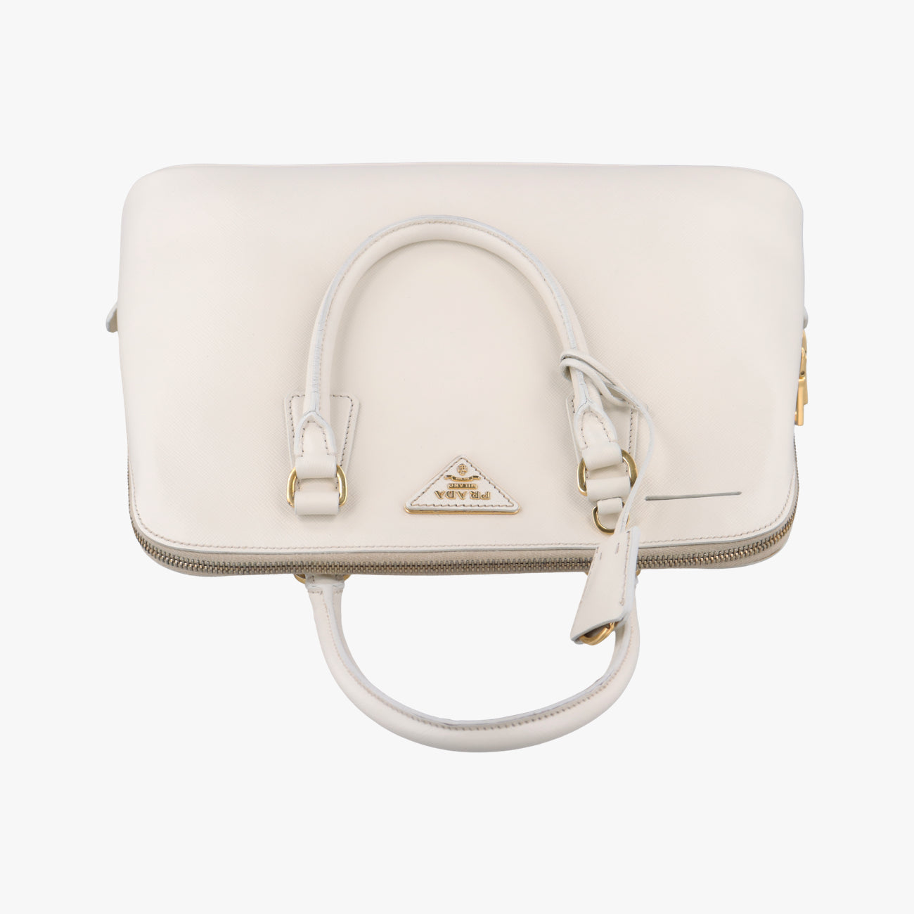 Large Promenade Satchel White SAFFIANO Leather BL0837 25ラージ プロムナード サッチェル ホワイト サフィアーノレザー BL0837 25