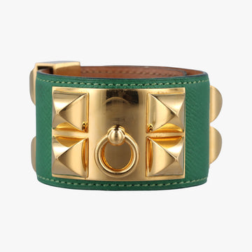 Collier de chien Green×golden Leather × GP 〇Xコリエ ド シアン グリーン×ゴールド レザー×GP 〇X